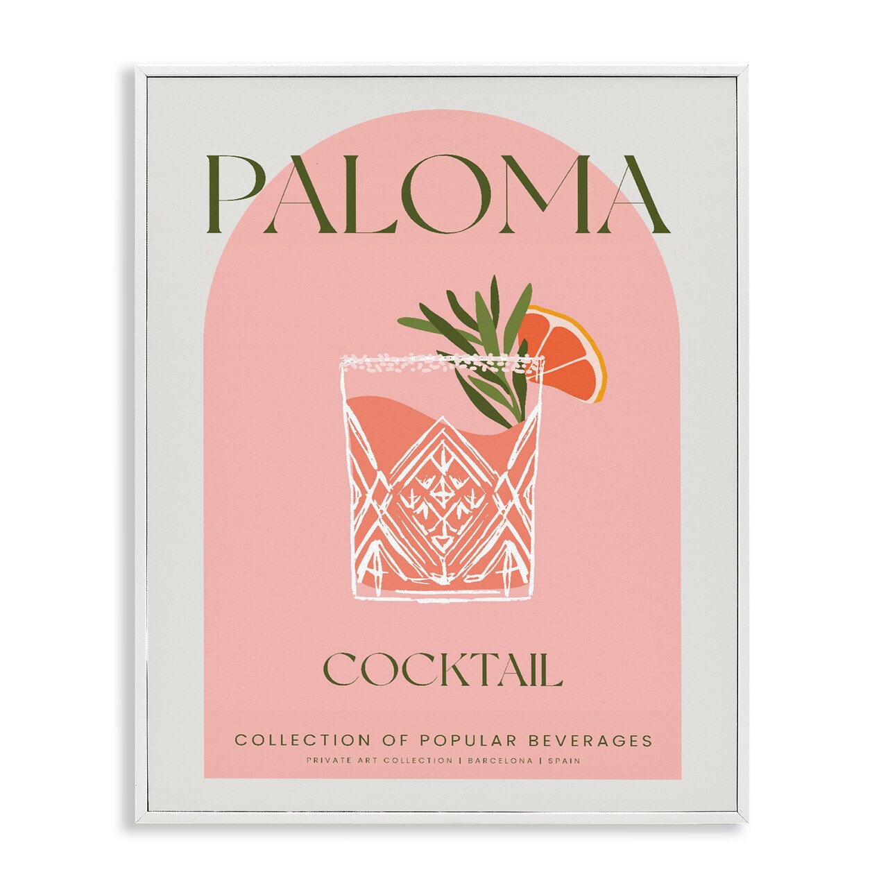 Stupell Industries Stylish Retro Paloma Framed Giclee, design by Lil' Rue
